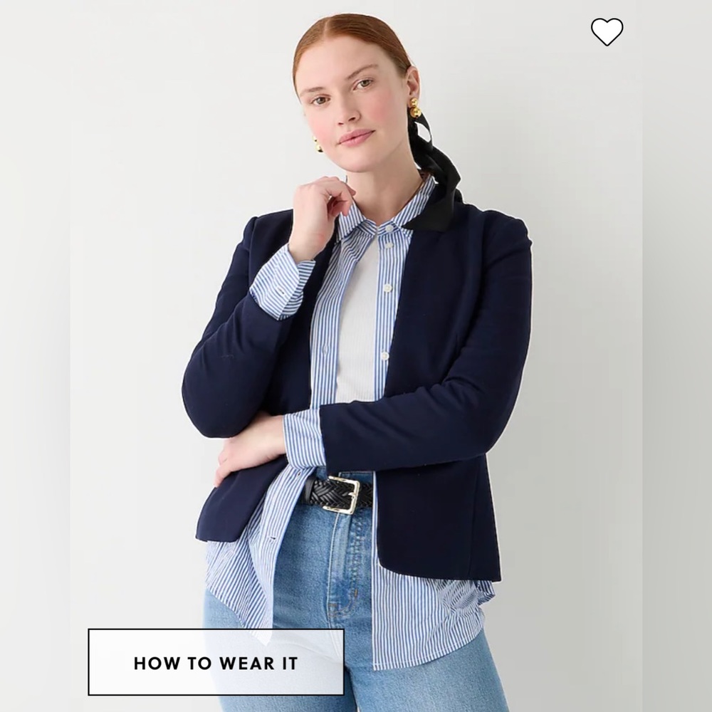 NWT | J. Crew Navy going-out blazer in stretch twill | size 4